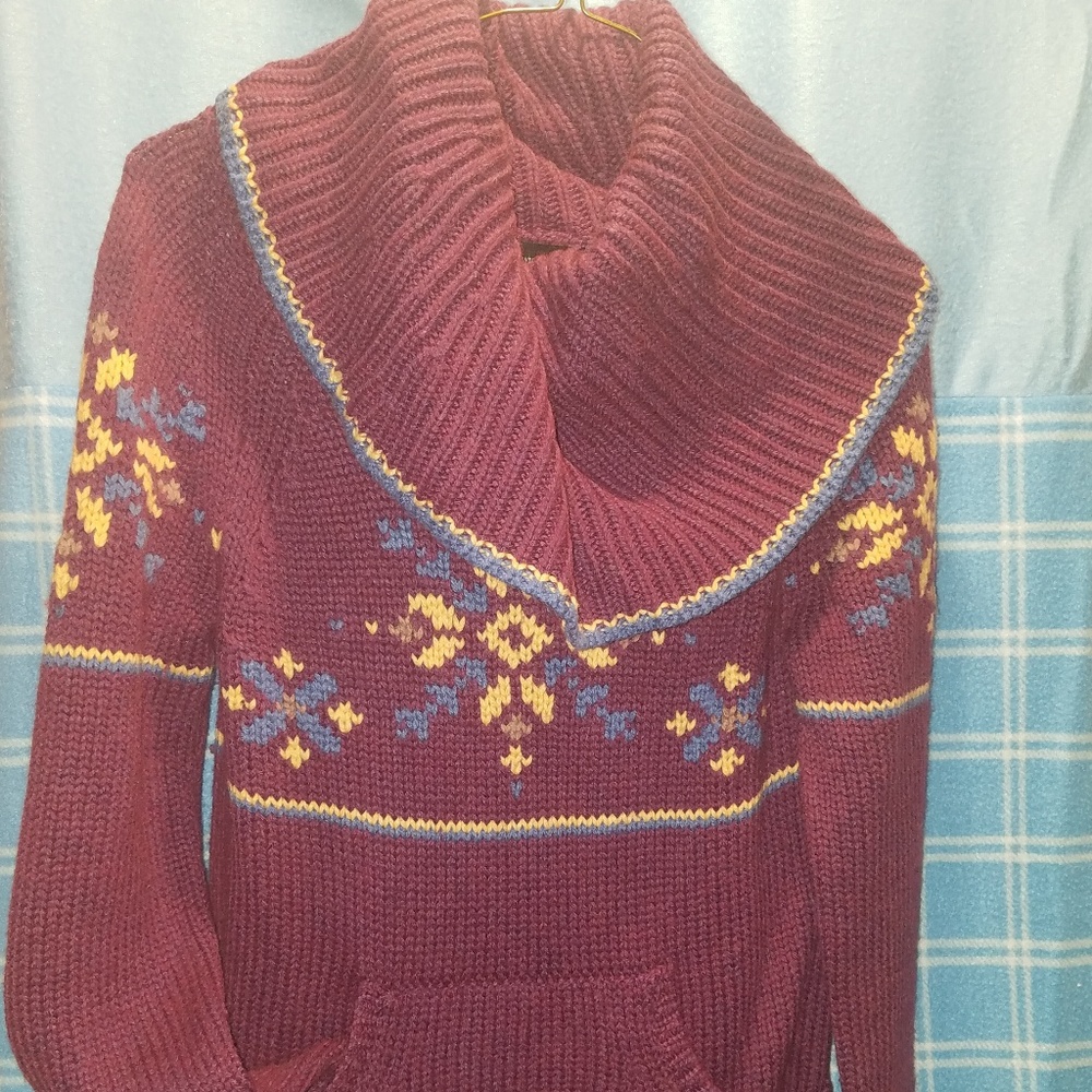 Moda Int'l Sweater with Oversized Neck